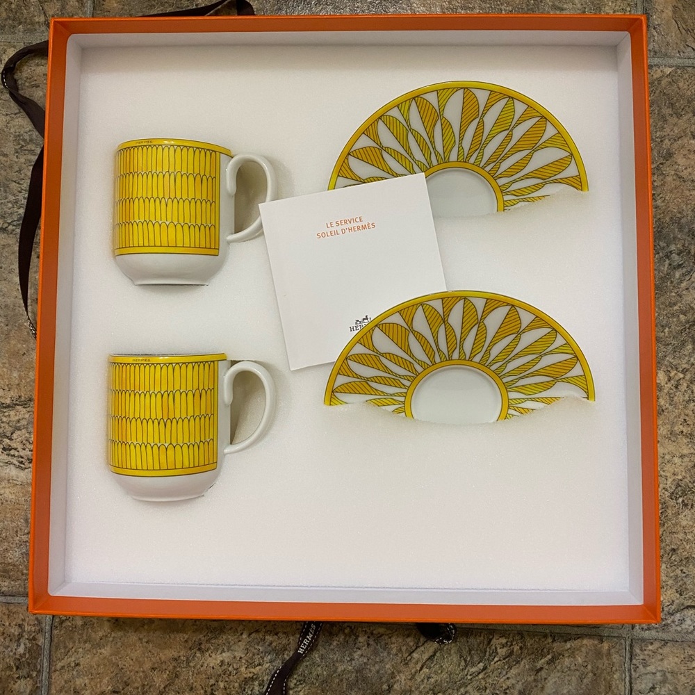 Brand New Hermes MINI Cup and Saucer SOLEIL D HERMES